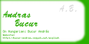 andras bucur business card